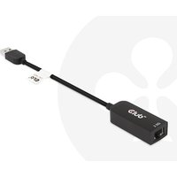 Club 3D USB 3.2 Gen1 Adapter Typ-A zu 2,5 Gigabit Ethernet St./Bu. schwarz von Club3D