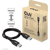 Club 3D USB Typ-A Gen2 (10G) Kabel 3A St/St 0.5m schwarz von Club3D