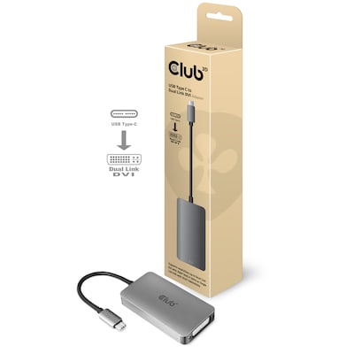 Club 3D USB Typ C zu Dual Link DVI-I Aktiver Adapter von Club3D