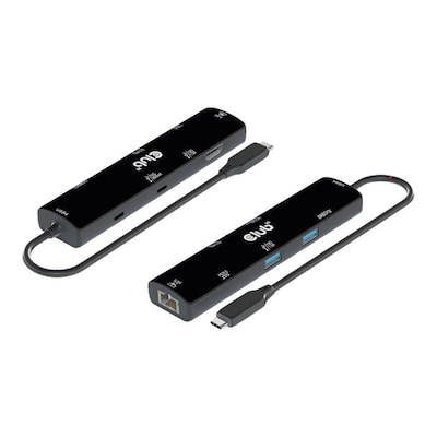 Club 3D USB4 Gen3x2 Typ-C, 6-in-1 Hub HDMI 8K60Hz oder 4K120Hz, 2xUSB Typ-A 100W von Club3D
