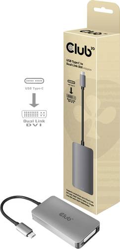 Club3D CAC-1510 USB-C® / DVI Adapter [1x USB-C® Stecker - 1x DVI-Buchse 24+5pol.] Aluminium von Club3D