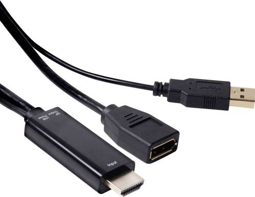 Club3D CAC-2330 HDMI Adapter [1x HDMI-Stecker - 1x DisplayPort Buchse] Schwarz von Club3D