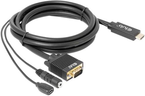 Club3D HDMI / Klinke / USB-Micro-B / VGA Adapterkabel HDMI-A Stecker, Klinke 3.5mm Buchse, USB-Micro von Club3D