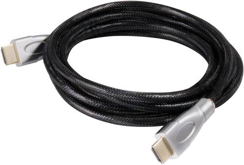 Club3D HDMI Anschlusskabel HDMI-A Stecker, HDMI-A Stecker 1.00m Schwarz, Silber CAC-1311 Folienschir von Club3D