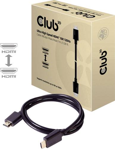 Club3D HDMI Anschlusskabel HDMI-A Stecker, HDMI-A Stecker 1.00m Schwarz CAC-1371 HDMI-Kabel von Club3D