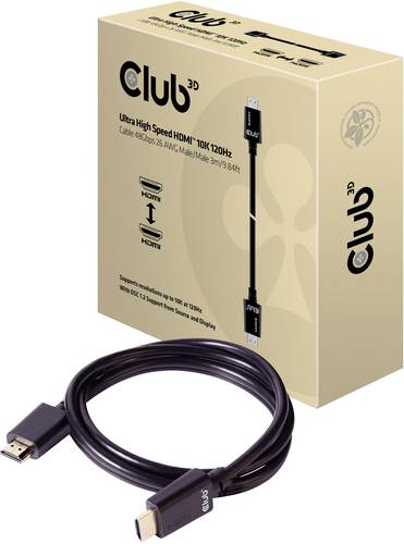 Club3D HDMI Anschlusskabel HDMI-A Stecker, HDMI-A Stecker 3.00m Schwarz CAC-1373 Flammwidrig HDMI-Ka von Club3D