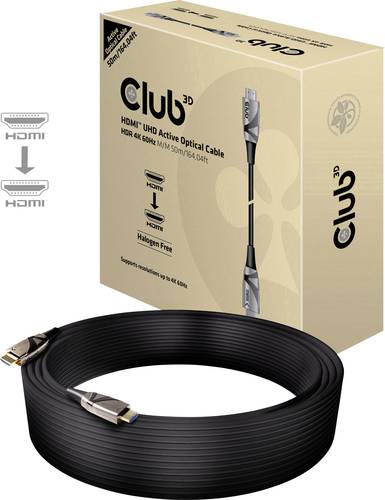 Club3D HDMI Anschlusskabel HDMI-A Stecker, HDMI-A Stecker 50.00m Schwarz CAC-1391 Halogenfrei, High von Club3D