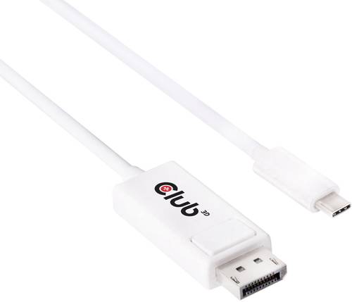 Club3D USB-C® / DisplayPort Adapterkabel USB-C® Stecker, DisplayPort Stecker 1.20m Weiß CAC-1517 von Club3D