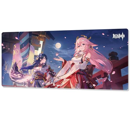Clybeaut Genshin Mauspad XXL, Genshin Gaming Mauspad, Genshin Mauspad Anime, Genshin Playmat, Gaming Special Großes Mauspad, Mauspads für Genshin Fans(80 X 30 cm) von Clybeaut