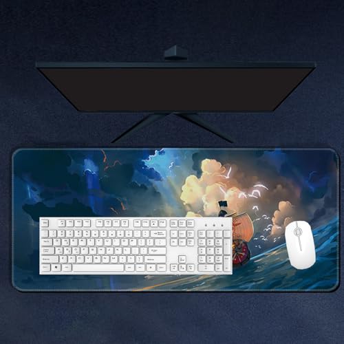 Clybeaut Mauspad Anime, Erweitertes Playmat, Mouse Pad XXL Gaming, Schreibtischunterlage Mit Genähten Kanten, für Arbeit, Freizeit Und Zuhause (90 X 40cm) von Clybeaut
