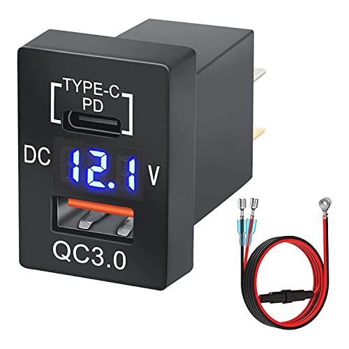 Clyictz 12V-24V USB Outlet Dual Quick Charge 3.0 & PD USB C Port Ladebuchse Netzteil für Auto Boot Marine Truck-B Clyictz 12V-24V USB Outlet Dual Quick Charge 3.0 & PD USB C Port Ladebuchse Netzteil für Auto Boot Marine Truck-B von Clyictz