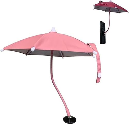 Cmeilau Magnetischer Mobiltelefon Regenschirm Schatten für Sonne, Handyhalter im Freien mit Sonnenschirm, rotierbarer Telefonring Flexibler Winkel Sonnenschild, Anti-Blend-Sonnenvisorabdeckung (Pink) Cmeilau Magnetischer Mobiltelefon Regenschirm Schatten für Sonne, Handyhalter im Freien mit Sonnenschirm, rotierbarer Telefonring Flexibler Winkel Sonnenschild, Anti-Blend-Sonnenvisorabdeckung (Pink) von Cmeilau