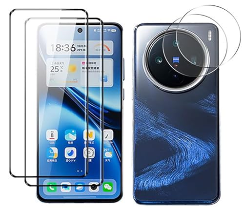 Cmeilau Vollbildschutzfilm kompatibel mit vivo x200 ultra, hd Clear Tempered Glaskamera Schutzfilm, Anti-Kratzer-Glaskamera-Objektivschutz, 9-Stunden-Härte (2 Sets) von Cmeilau