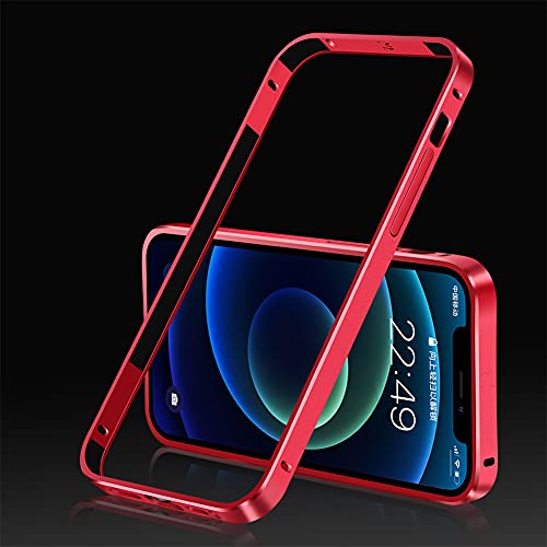 Für iPhone 12 pro Aluminium Metall Bumper Case Cover Frame Backless,Shockproof Anti-Scratch Protective Phone Bumper Frame Hard Shell [Keine Signalstörung][Unterstützung für kabelloses Laden] von Cmeilau