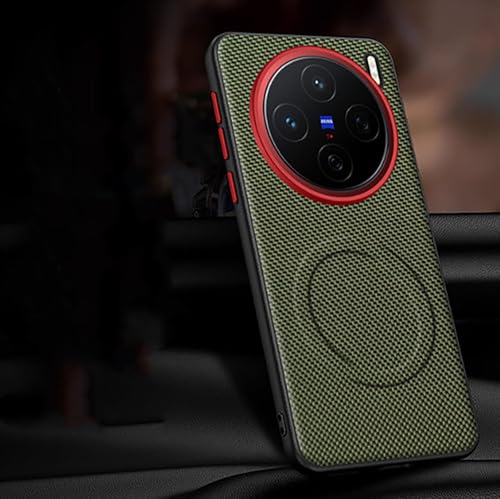 TPU-Stoßfänger Leder-Heckabdeckung Hülle kompatibel mit Vivo X200 Ultra, Metallkamera-Objektivschutz Ring, Premium-Textur Lederkomfort Grip, magnetischer Anti-Schlupf-Rugge-Telefonabdeckung (Green) TPU-Stoßfänger Leder-Heckabdeckung Hülle kompatibel mit Vivo X200 Ultra, Metallkamera-Objektivschutz Ring, Premium-Textur Lederkomfort Grip, magnetischer Anti-Schlupf-Rugge-Telefonabdeckung (Green) von Cmeilau