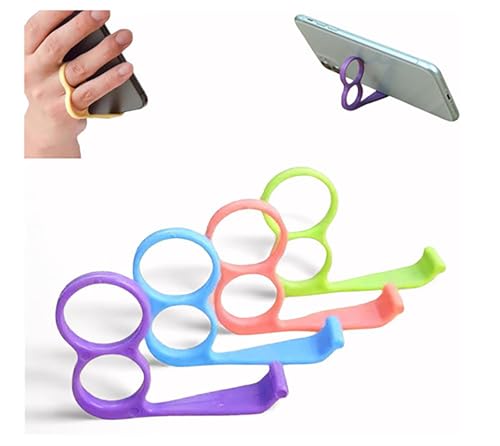 Tragbarer Telefongriffhalter, universelle Telefonhalterung PP Material Wärme Dissipation, Ringstoffe entzückende Schlupfhalter, 2 Löcher Kleiner Finger Ringfinger Grip Gurthalter (4pcs Random Color) Tragbarer Telefongriffhalter, universelle Telefonhalterung PP Material Wärme Dissipation, Ringstoffe entzückende Schlupfhalter, 2 Löcher Kleiner Finger Ringfinger Grip Gurthalter (4pcs Random Color) von Cmeilau