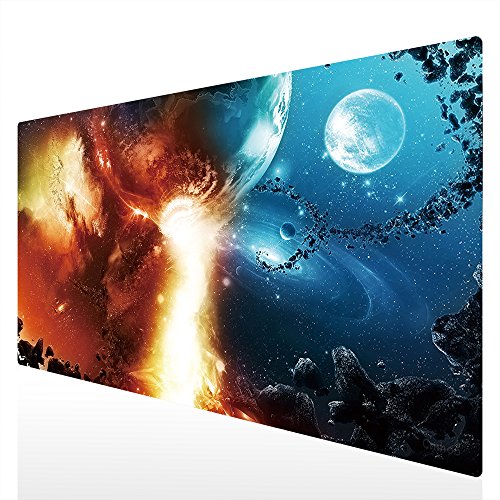 Cmhoo XXL Professionelles großes Mauspad und Computerspiel-Mauspad, 90 x 40 x 0,2,5 cm groß, Fireball 007 von Cmhoo
