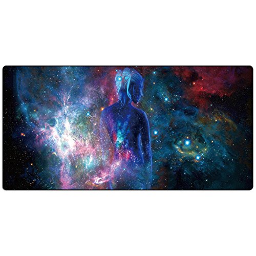 Cmhoo XXL Professionelles großes Mauspad und Computerspiel-Mauspad, 90 x 40 x 0,2,5 cm groß, Himmelsmädchen von Cmhoo