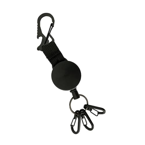 Einziehbarer Metalldraht, Schlüsselanhänger, Zugabzeichenrolle, Ausweishalter, Schlüsselband, Namensschild, Kartenhalter, Spulenkette, Clips, Outdoor-Schlüsselanhänger (D) von Cmis Kbei