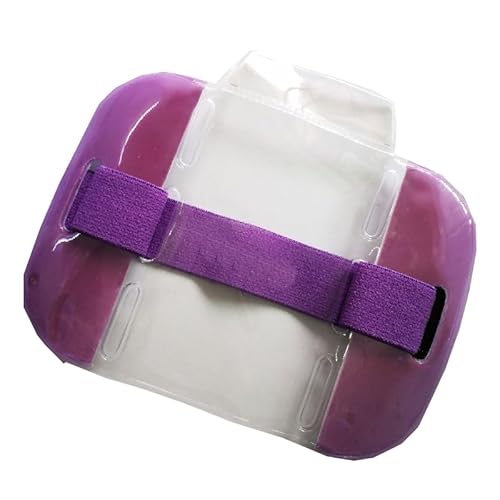 Transparentes elastisches Armband, Ausweishalter, Foto-Armband, Kreditkartentasche, für Damen und Herren, elastisches Band (Stil 1 - Violett) von Cmis Kbei