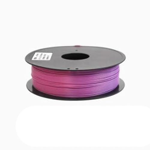 Cmnsjl 3D-Druck-Verbrauchsmaterial, Temperaturänderung 2-Farben PLA+1,75 mm Wärmeempfindlichkeitsdraht, 3D-Linie-Material FDM-Alterungswiderstandsgenauigkeit +/- 0,03 mm, 1 kg Spule,Purple Turns red von Cmnsjl