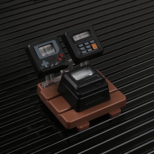 Cmokifuly Niedliche Tastenkappe, benutzerdefinierte 3D-Tastenkappe, ESC-Taste, R4-Profil, glänzende Tastenkappe für mechanische Tastatur, Retro-Mini-Gaming-Pad-Tastenkappe, Schwarz von Cmokifuly