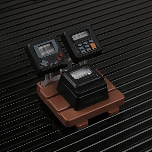 Cmokifuly Niedliche Tastenkappe, benutzerdefinierte 3D-Tastenkappe ESC-Taste R4-Profil, glänzende Tastenkappe für mechanische Tastatur, Retro-Mini-Gaming-Pad-Tastenkappe (schwarz) von Cmokifuly