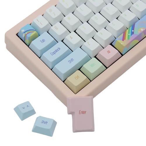 Comokifuly PBT Dye Sublimation Keycaps Cute Tastenkappen ISO Layout Keycaps mit Regenbogen Cherry Profil Custom Keycaps für mechanische Tastatur Comokifuly PBT Dye Sublimation Keycaps Cute Tastenkappen ISO Layout Keycaps mit Regenbogen Cherry Profil Custom Keycaps für mechanische Tastatur von Cmokifuly