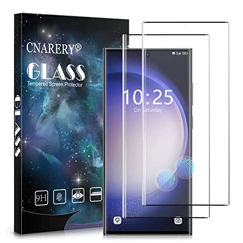 Cnarery 2 Stück Schutzfolie für Samsung Galaxy S23 Ultra,Anti-Bläschen, Fingerabdruck-ID Gehärtetem Glas Displayschutzfolie für Samsung S23 Ultra 6.8 Zoll von Cnarery