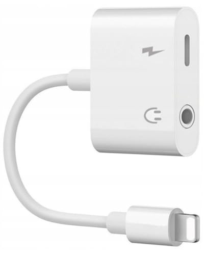 CO2 Mini Jack Adapter 3,5mm für Lightning, mit DAC 128kHz HD Konverter für Kopfhörer, HiFi Höchste Klangqualität, Weiß, Kabel Kompatibel mit iPhone 14, 13, 12, 11, Pro, Max, Plus, Mini (DAC) von Co2