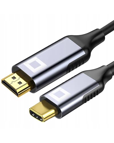Co2 USB-C auf HDMI 2.0 Kabel 4K/60Hz, 2K/240Hz, Full HD, Plug & Play, Dynamic HDR, Einwegadapter, Aluminium Space Grau, MHL, Kompatibel mit iPhone, MacBook, iPad Pro, Samsung (2m) Co2 USB-C auf HDMI 2.0 Kabel 4K/60Hz, 2K/240Hz, Full HD, Plug & Play, Dynamic HDR, Einwegadapter, Aluminium Space Grau, MHL, Kompatibel mit iPhone, MacBook, iPad Pro, Samsung (2m) von Co2