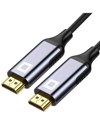 Co2 HDMI auf HDMI 2.1 8K/60Hz, 4K/120Hz, 2K/240Hz, Full HD, Dynamic HDR eARC VRR QMS ALLM DSC 3D QFT ARC Ethernet FreeSync G-Sync, Plug & Play, 48 Gbit/s, bidirektional, Aluminium Space Gray (3m) von Co2