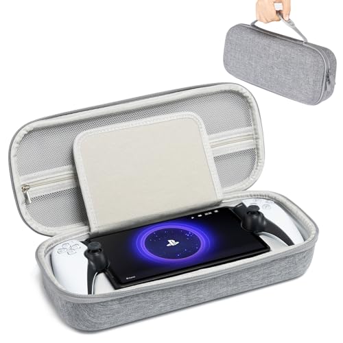 CoBak Harte Hülle Tragetasche Travel Carrying Case für Playstation Portal Remote Player PS5 - Mehrbereichsspeicher für unterwegs und zu Hause, Hartschalenschutz, Grau von CoBak