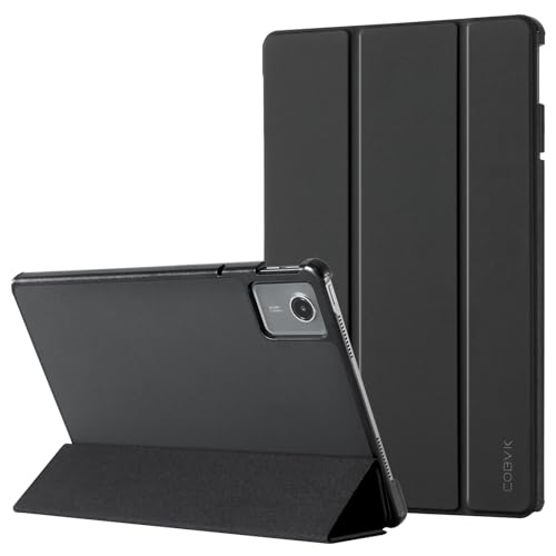 CoBak Hülle für Lenovo Tab M11 11 Zoll 2024, Neues PU Leder Case Dreifach Falt Klapp Schutzhülle mit Auto Schlaf/Wach Funktion - Schwarz von CoBak