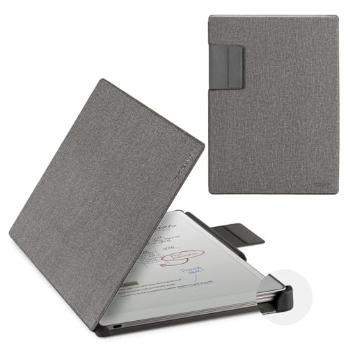CoBak Hülle für Remarkable Paper Pro, magnetische Abdeckung mit Eckenschutz und Stifthalter-Gurt, Auto Sleep/Wake-Folio nur für Remarkable Paper Pro Color Tablet 11,8 Zoll 2024 2024, Stoff Grau CoBak Hülle für Remarkable Paper Pro, magnetische Abdeckung mit Eckenschutz und Stifthalter-Gurt, Auto Sleep/Wake-Folio nur für Remarkable Paper Pro Color Tablet 11,8 Zoll 2024 2024, Stoff Grau von CoBak