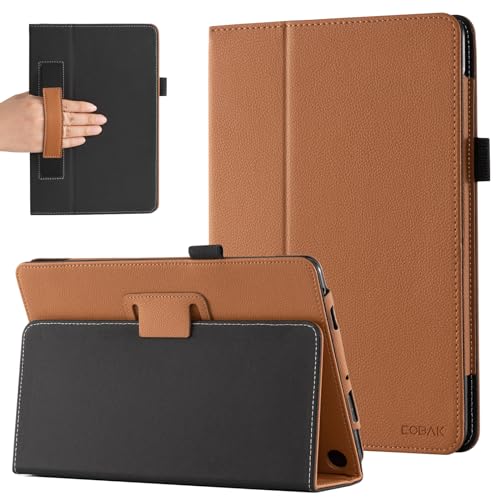 CoBak Hülle für alle neuen Amazon 2023 Fire HD 10 Tablets der 13. Generation und Fire HD 10 Plus 10,1 Zoll – Slim Stand Folio Cover für Fire 10 mit Auto Wach-/Schlaf Funktion (Braun) von CoBak