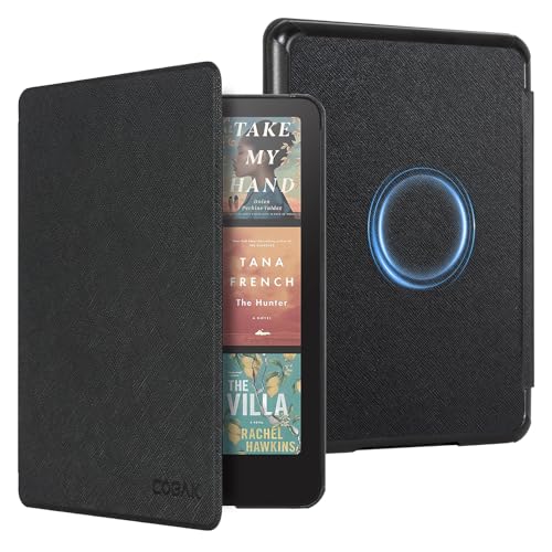 CoBak Magnetic Hülle für 7“ Kindle Paperwhite 12th Gen 2024 und Kindle Colorsoft - Kompatibel mit iPhone MagSafe, für Samsung/Belkin/Anker Wireless Charging Pads, Auto Sleep Wake, Schwarz von CoBak