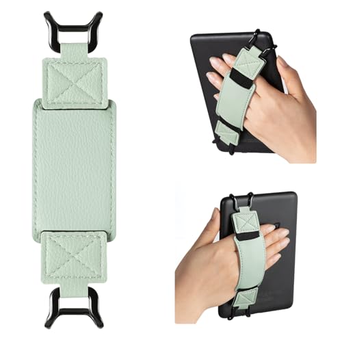 CoBak Sichere Handschlaufe für E-Reader und Tablets – vielseitiger und Leichter Fingergriffhalter für 6–7,5 Zoll Kindle/Kobo/Voyaga/Lenovo/Sony E-Book-Tablet – Hohe Elastizität, Salbeigrün von CoBak