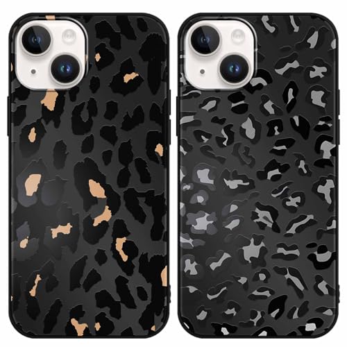 Coalbooliy 2 Stück HandyHülle für Apple iPhone 13/iPhone 14 Hülle 6,1”, Mädchen Aesthetic Leoparde Muster Ultra Dünn Schwarz Silikon Case, Slim Weich TPU Stoßfeste Schutzhülle Cover, 06 Coalbooliy 2 Stück HandyHülle für Apple iPhone 13/iPhone 14 Hülle 6,1”, Mädchen Aesthetic Leoparde Muster Ultra Dünn Schwarz Silikon Case, Slim Weich TPU Stoßfeste Schutzhülle Cover, 06 von Coalbooliy
