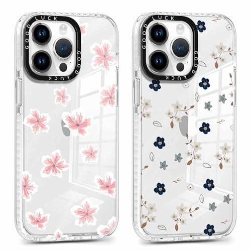 Coalbooliy 2 Stück HandyHülle für Apple iPhone 15 Pro Hülle 6,1", Transparent Hülle mit Aesthetic Blume Muster Ultra Dünn Klar Silikon Case Weich TPU Stoßfeste Schutzhülle für Mädchen Cover, 15 Coalbooliy 2 Stück HandyHülle für Apple iPhone 15 Pro Hülle 6,1", Transparent Hülle mit Aesthetic Blume Muster Ultra Dünn Klar Silikon Case Weich TPU Stoßfeste Schutzhülle für Mädchen Cover, 15 von Coalbooliy