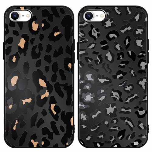 Coalbooliy 2 Stück HandyHülle für Apple iPhone 7/8/iPhone SE 2022/2020 Hülle 4,7”, Mädchen Aesthetic Leoparde Muster Ultra Dünn Schwarz Silikon Case, Slim Weich TPU Stoßfeste Schutzhülle Cover, 06 Coalbooliy 2 Stück HandyHülle für Apple iPhone 7/8/iPhone SE 2022/2020 Hülle 4,7”, Mädchen Aesthetic Leoparde Muster Ultra Dünn Schwarz Silikon Case, Slim Weich TPU Stoßfeste Schutzhülle Cover, 06 von Coalbooliy