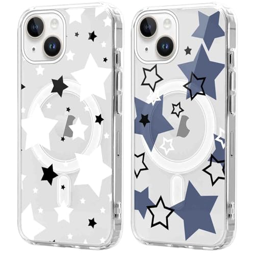 Coalbooliy 2 Stück Magnetisch HandyHülle für iPhone 13/iPhone 14 Hülle 6,1”, Aesthetic Stern Muster Kompatibel mit Magsafe Silikon Transparent Case Weich TPU Stoßfeste Schutzhülle Cover, 05 Coalbooliy 2 Stück Magnetisch HandyHülle für iPhone 13/iPhone 14 Hülle 6,1”, Aesthetic Stern Muster Kompatibel mit Magsafe Silikon Transparent Case Weich TPU Stoßfeste Schutzhülle Cover, 05 von Coalbooliy