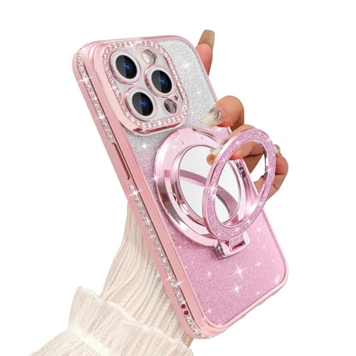 Coalbooliy Handyhülle für iPhone 13 Pro Max Hülle Glitzer 6,7" kompatibel mit Mag-Safe, Durchsichtig mit Ständer Spiegel Makeup Pailletten Magnetische Schutzhülle Silikon Cover für Mädchen, Rosa Coalbooliy Handyhülle für iPhone 13 Pro Max Hülle Glitzer 6,7" kompatibel mit Mag-Safe, Durchsichtig mit Ständer Spiegel Makeup Pailletten Magnetische Schutzhülle Silikon Cover für Mädchen, Rosa von Coalbooliy