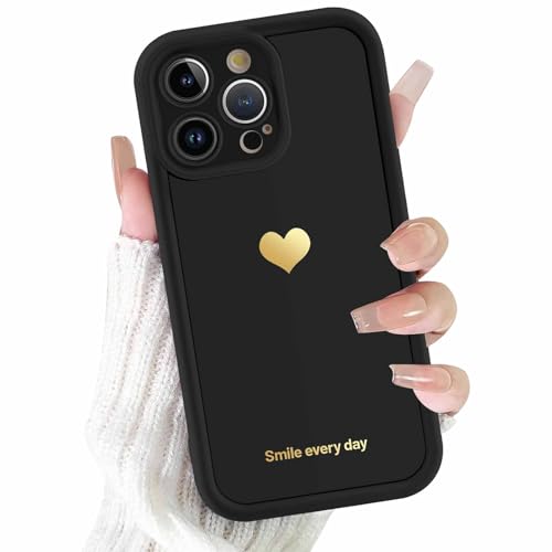 Coalbooliy Handyhülle für iPhone 15 Pro hülle 6,1'', Aesthetic Liebe Muster Design Niedliche Schwarz Weiche Silikon TPU Stoßfest Kameraschutz Bumper Ultra Dünn Schutzhülle Mädchen Case, 04 Coalbooliy Handyhülle für iPhone 15 Pro hülle 6,1'', Aesthetic Liebe Muster Design Niedliche Schwarz Weiche Silikon TPU Stoßfest Kameraschutz Bumper Ultra Dünn Schutzhülle Mädchen Case, 04 von Coalbooliy