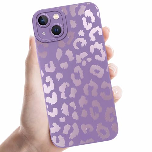 Coalbooliy Handyhülle für iPhone 15 hülle 6,1'', Aesthetic Leopard Leoparden Muster Design Violett Weiche TPU Silikon Stoßfest Kameraschutz Schutzhülle Bumper Ultra Dünn Mädchen Case, 07 Coalbooliy Handyhülle für iPhone 15 hülle 6,1'', Aesthetic Leopard Leoparden Muster Design Violett Weiche TPU Silikon Stoßfest Kameraschutz Schutzhülle Bumper Ultra Dünn Mädchen Case, 07 von Coalbooliy