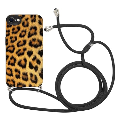 Coalbooliy Handykette für iPhone SE 2022/ SE 2020/7/8 Hülle mit Band, Aesthetic Schwarzer Leopardenmuster Muster Verstellbarer Halskette Handyhülle Kordel zum umhängen TPU Case Stoßfest Schutzhülle Coalbooliy Handykette für iPhone SE 2022/ SE 2020/7/8 Hülle mit Band, Aesthetic Schwarzer Leopardenmuster Muster Verstellbarer Halskette Handyhülle Kordel zum umhängen TPU Case Stoßfest Schutzhülle von Coalbooliy
