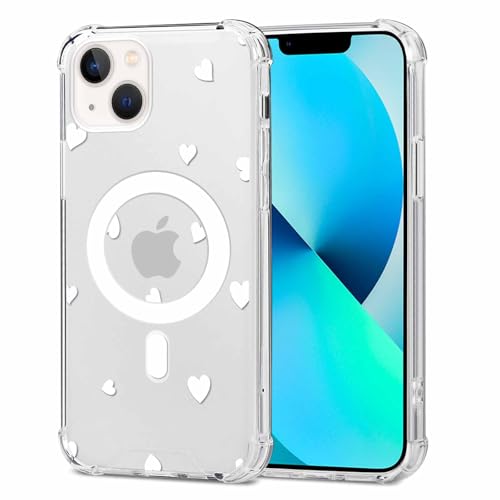 Coalbooliy Magnetisch Hülle für iPhone 15 Hülle 6,1" kompatibel mit MagSafe Wireless Charging, Silikon Transparent Handyhülle mit Liebe Muster Design Hart PC Cover, 04 Coalbooliy Magnetisch Hülle für iPhone 15 Hülle 6,1" kompatibel mit MagSafe Wireless Charging, Silikon Transparent Handyhülle mit Liebe Muster Design Hart PC Cover, 04 von Coalbooliy