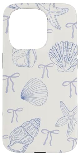 Hülle für iPhone 15 Pro Coastal Enkeldaughter Aesthetic Preppy Shells Ozeanblaue Schleife von Coastal Granddaughter Shells Ocean Blue Bow