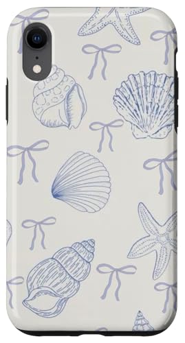 Hülle für iPhone XR Coastal Enkeldaughter Aesthetic Preppy Shells Ozeanblaue Schleife von Coastal Granddaughter Shells Ocean Blue Bow