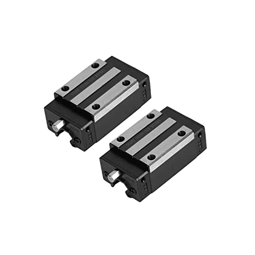 Coavoo 2 Stück HGH15 Lagerblöcke, 15mm HG15 Linear Motion Kugellager Schlitten Schieber, der CA Blöcke für Quadratische Linear Gleitführung Führungsschiene HGH15 HGR15 als CNC Kit Teileersatz schiebt von Coavoo